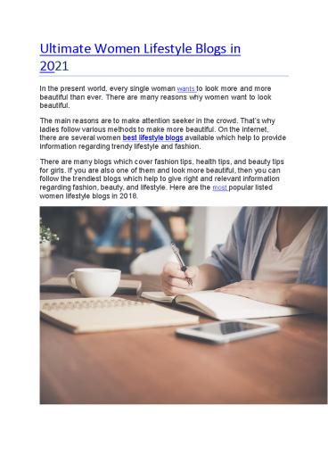 Ultimate Women Lifestyle Blogs in 2021