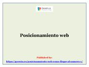 Posicionamiento web