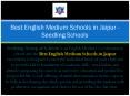 Best English Medium Schools in Jaipur - Seedling Schools PowerPoint PPT Presentation