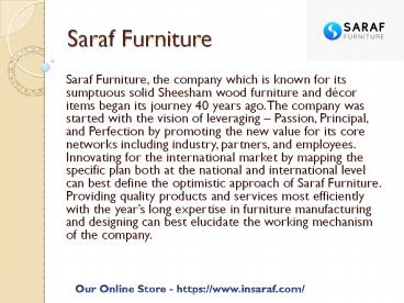 Saraf furniture - Online Furniture shop
