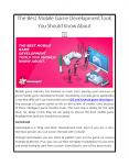 The Best Mobile Game Development Tools You Should Know About PowerPoint PPT Presentation
