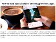 How to link messages from Instagram to special effects PowerPoint PPT Presentation