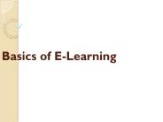Basic Knowledge About E-Learning