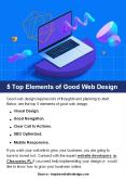5 Top Elements of Good Web Design PowerPoint PPT Presentation