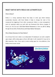 React Native With Redux An Ultimate Duo!