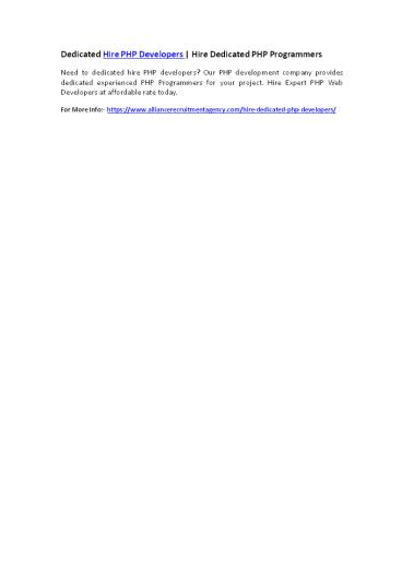 Dedicated Hire PHP Developers | Hire Dedicated PHP Programmers (1)