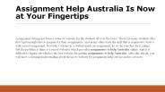 Assignment Help Australia From the Experts