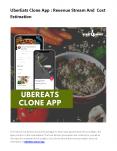 UberEats Clone App _ Revenue Stream And Cost Estimation PowerPoint PPT Presentation