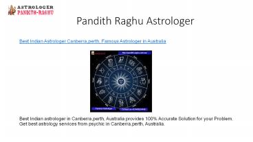 Best Indian Astrologer Canberra,perth, Famous Astrologer in Australia