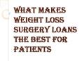 Weight Loss Surgery and Appalling State of Existing Financial Products PowerPoint PPT Presentation