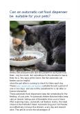 Can an automatic cat food dispenser be suitable for your pets? PowerPoint PPT Presentation