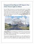 Integrated Intelligent LED Square One Solar Street Light in Dubai PowerPoint PPT Presentation