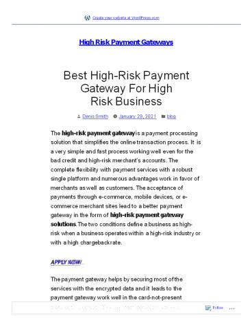Best High-Risk Payment Gateway For High-Risk Gateway