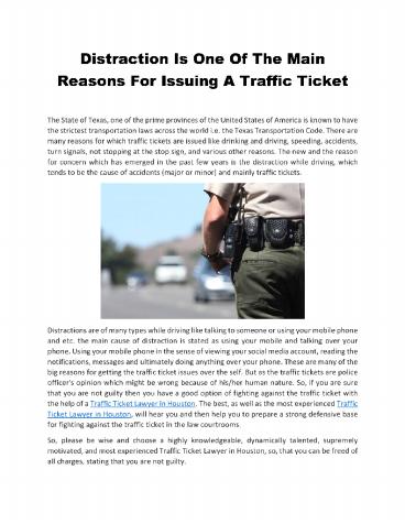 Traffic Attorney Harris County