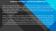 Leadership Techniques That Portray Enlightenment