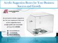 Acrylic Suggestion Boxes for Your Business Success and Growth PowerPoint PPT Presentation