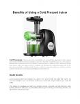 Cold Press Juicer PowerPoint PPT Presentation