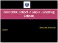 Best CBSE School in Jaipur - Seedling Schools PowerPoint PPT Presentation