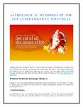 Astrological Remedies by the Top Astrologer in Montreal PowerPoint PPT Presentation