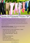 Laundry Environmental Conscious Tips PowerPoint PPT Presentation