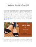 Flaunt your Own Style From SSS