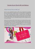Victoria Secret Check Gift Card Balance PowerPoint PPT Presentation