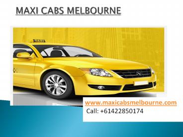 Airport Maxi Taxi Melbourne