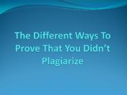 How To Students Prove That He Didn’t Plagiarize