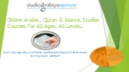 Online Arabic, Quran & Islamic Studies Courses