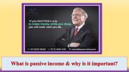 What is passive income & why is it important?