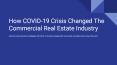 How COVID-19 crisis changed the Commercial Real Estate Industry? PowerPoint PPT Presentation