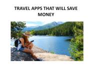TRAVEL APPS THAT WILL SAVE MONEY