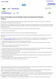 Know Everything About Mobile Game Development Industry Trends