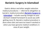 Bariatric Surgery in Islamabad
