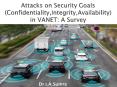 Attacks on Security Goals (Confidentiality, Integrity, Availability) in VANET: A Survey PowerPoint PPT Presentation