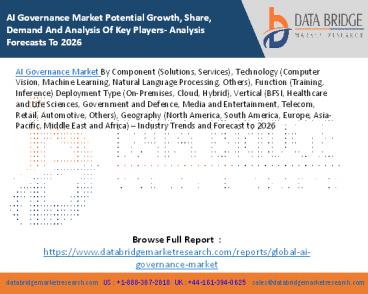 AI Governance Market Potential Growth, Share, Demand And Analysis Of Key Players- Analysis Forecasts To 2026