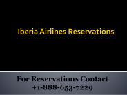 Iberia Airlines Reservations