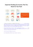 Important Roofing Accessories That You Need For Your Roof - Bansal Roofing PowerPoint PPT Presentation