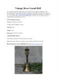 Vintage Brass Garud Bell PowerPoint PPT Presentation