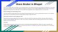 Share Broker in Bhopal PowerPoint PPT Presentation
