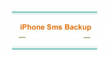 Backup iphone text messages