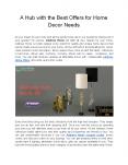 A Hub with the Best Offers for Home Decor Needs