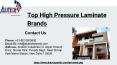 Top High Pressure Laminate Brands PowerPoint PPT Presentation