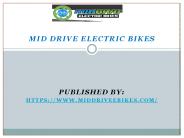 Mid Drive Electric Bikes