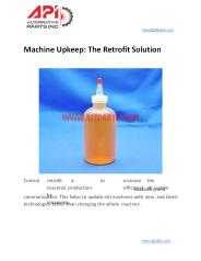 Machine Upkeep: The Retrofit Solution