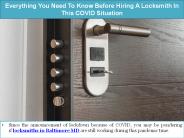 Everything You Need To Know Before Hiring A Locksmith In This COVID Situation