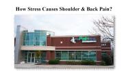 How Stress Causes Shoulder & Back Pain?