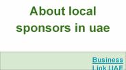 About local sponsors in UAE
