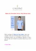 Shirts for Men that Always Step Out in Style
