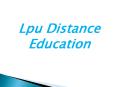 "Lpu Distance Education " PowerPoint PPT Presentation
